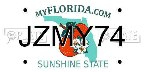 JZMY74 Florida License Plate