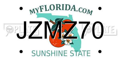 JZMZ70 Florida License Plate
