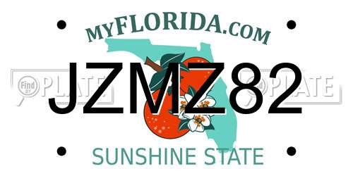 JZMZ82 Florida License Plate