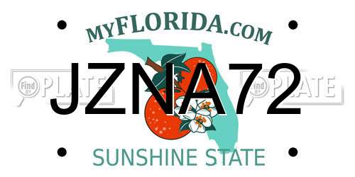 JZNA72 Florida License Plate