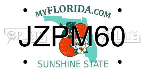 JZPM60 Florida License Plate