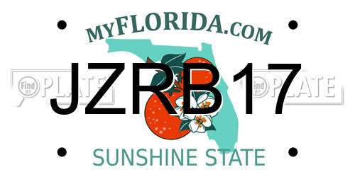 JZRB17 Florida License Plate