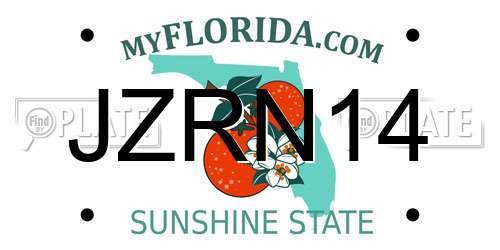 JZRN14 Florida License Plate