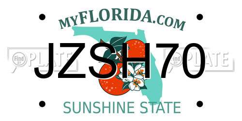 JZSH70 Florida License Plate