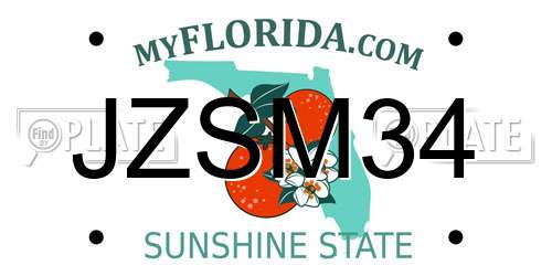 JZSM34 Florida License Plate
