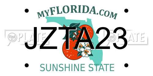 JZTA23 Florida License Plate
