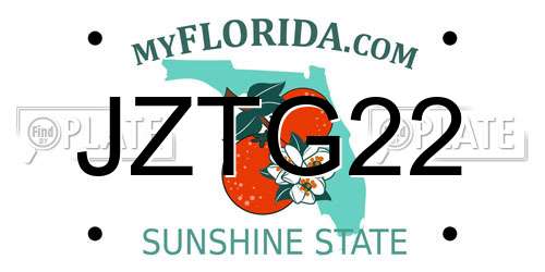 JZTG22 Florida License Plate