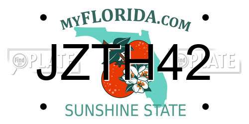 JZTH42 Florida License Plate