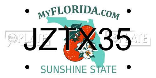 JZTX35 Florida License Plate