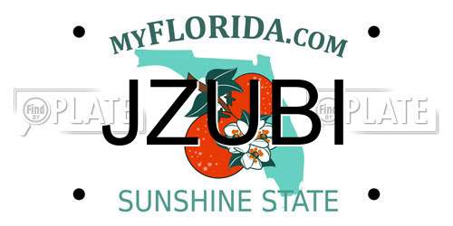 JZUBI Florida License Plate