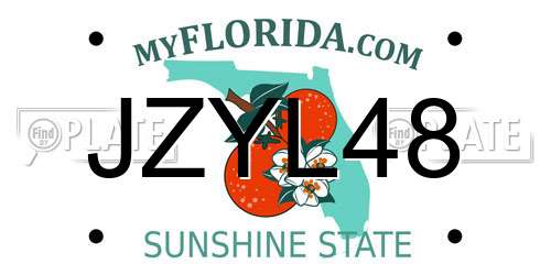 JZYL48 Florida License Plate