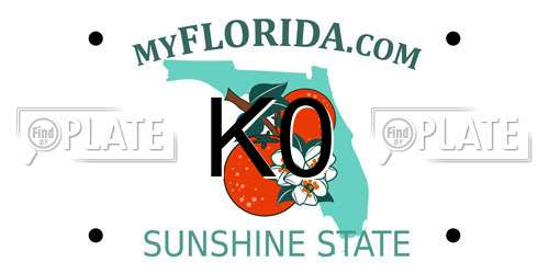K0 Florida License Plate