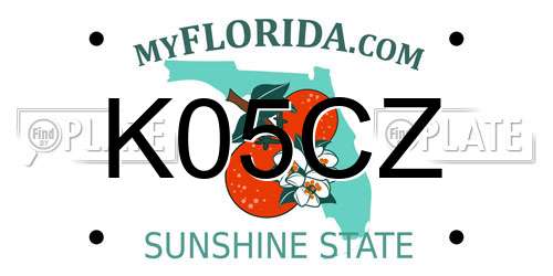 K05CZ Florida License Plate