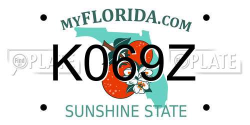 K069Z Florida License Plate