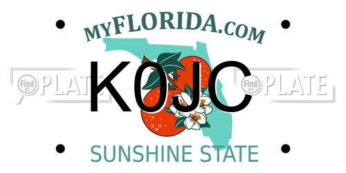 K0JC Florida License Plate