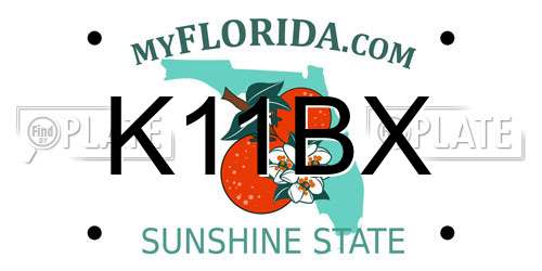 K11BX Florida License Plate
