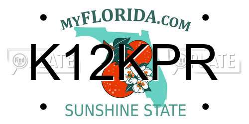 K12KPR Florida License Plate