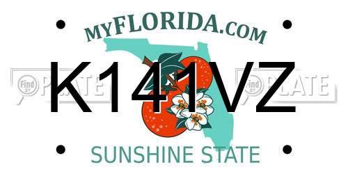 K141VZ Florida License Plate