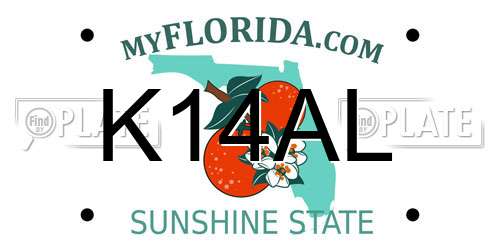 K14AL Florida License Plate