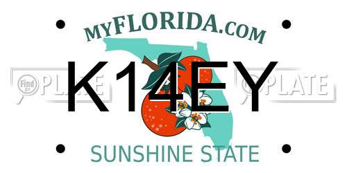 K14EY Florida License Plate