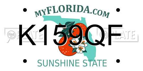 K159QF Florida License Plate