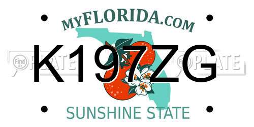 K197ZG Florida License Plate