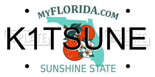 K1TSUNE Florida License Plate