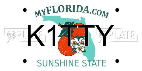 K1TTY Florida License Plate
