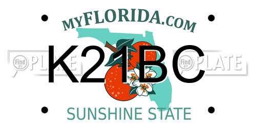 K21BC Florida License Plate