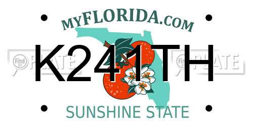 K241TH Florida License Plate
