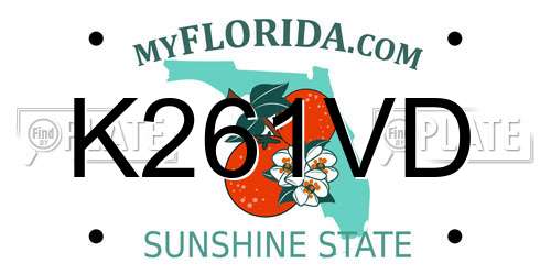 K261VD Florida License Plate