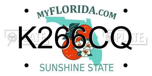K266CQ Florida License Plate
