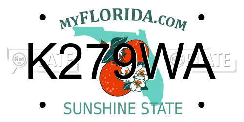 K279WA Florida License Plate