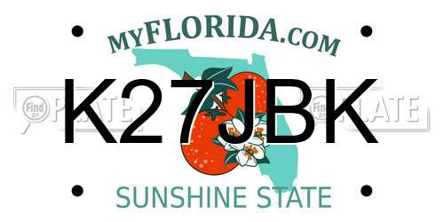 K27JBK Florida License Plate