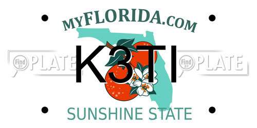 K3TI Florida License Plate
