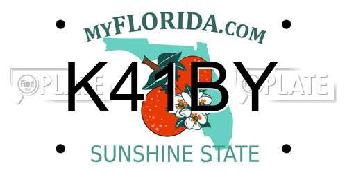 K41BY Florida License Plate