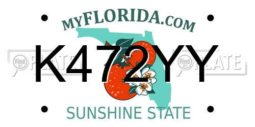 K472YY Florida License Plate