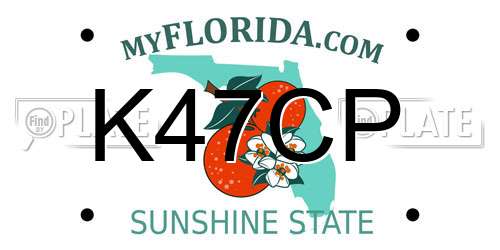 K47CP Florida License Plate