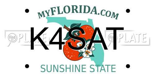 K4SAT Florida License Plate