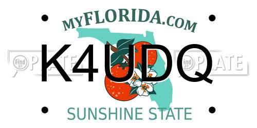 K4UDQ Florida License Plate