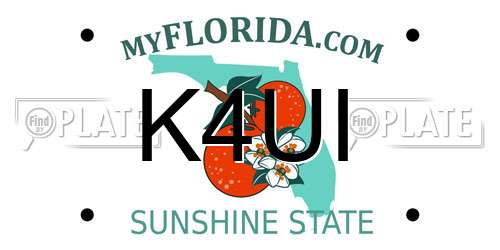 K4UI Florida License Plate