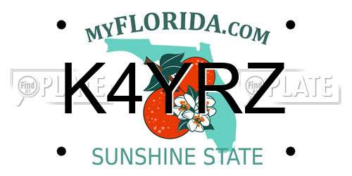 K4YRZ Florida License Plate