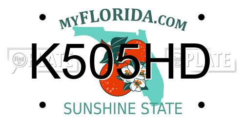 K505HD Florida License Plate