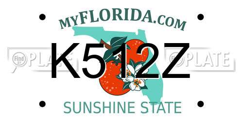 K512Z Florida License Plate