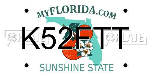 K52FTT Florida License Plate