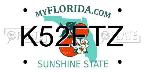 K52FTZ Florida License Plate