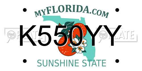 K550YY Florida License Plate