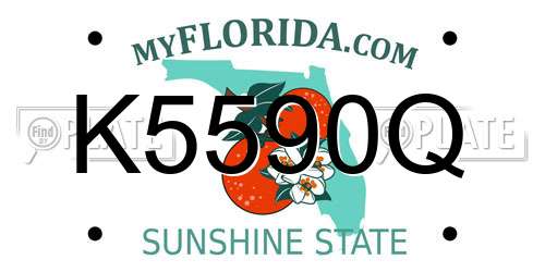 K5590Q Florida License Plate
