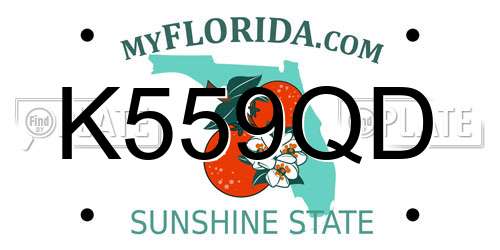 K559QD Florida License Plate