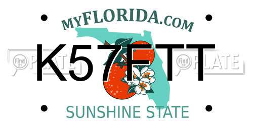 K57FTT Florida License Plate
